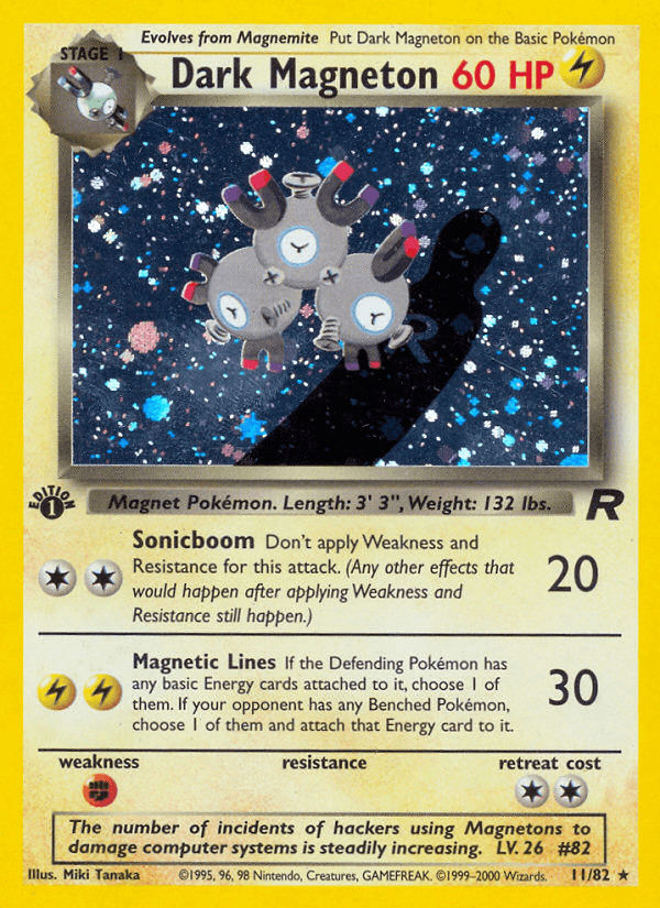 Carta Dark Magneton 11/82 do set Team Rocket — Pokémon TCG | Bynx
