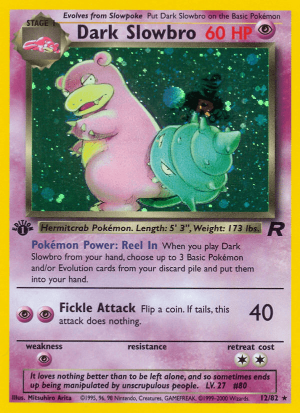 Carta Dark Slowbro 12/82 do set Team Rocket — Pokémon TCG | Bynx
