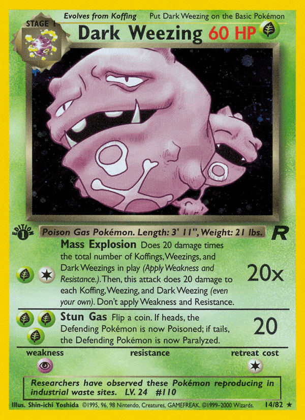 Carta Dark Weezing 14/82 do set Team Rocket — Pokémon TCG | Bynx