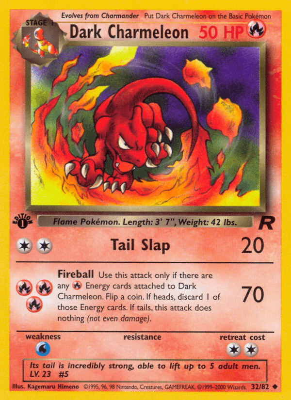 Carta Dark Charmeleon 32/82 do set Team Rocket — Pokémon TCG | Bynx