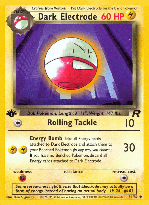 Carta Dark Electrode 34/82 do set Team Rocket — Pokémon TCG | Bynx