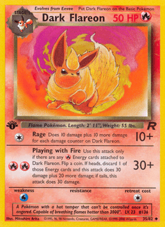 Dark Flareon 35/82 — Team Rocket