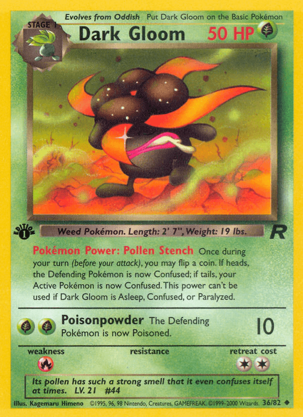 Carta Dark Gloom 36/82 do set Team Rocket — Pokémon TCG | Bynx