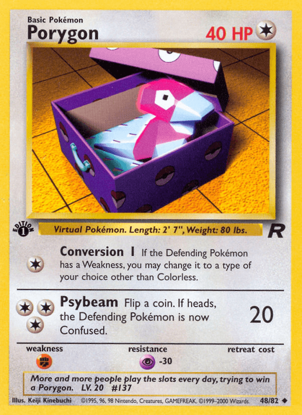 Carta Porygon 48/82 do set Team Rocket — Pokémon TCG | Bynx