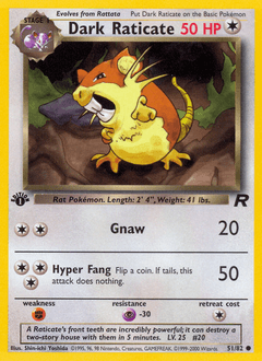 Dark Raticate 51/82 — Team Rocket