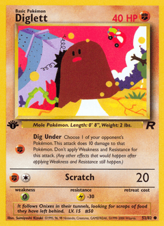 Diglett 52/82 — Team Rocket