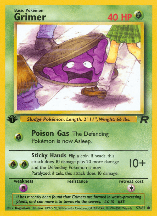 Carta Grimer 57/82 do set Team Rocket — Pokémon TCG | Bynx