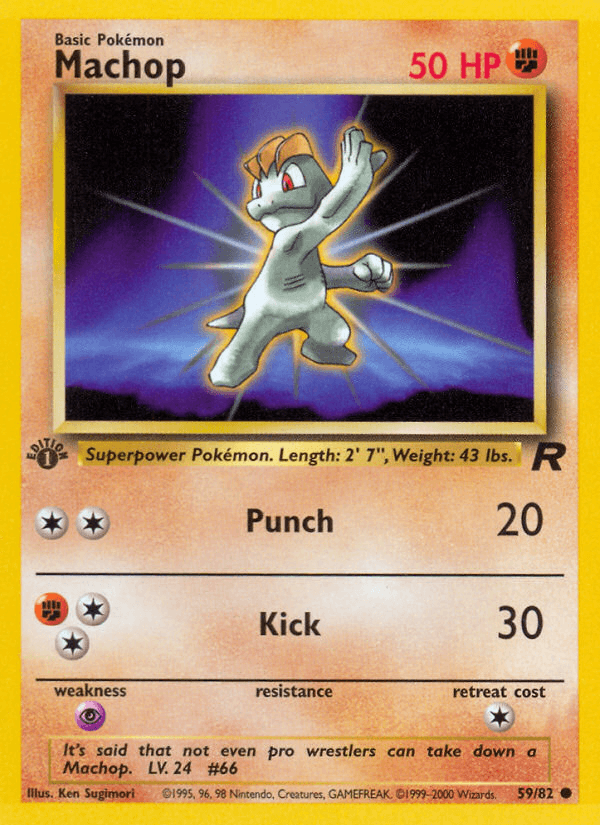 Carta Machop 59/82 do set Team Rocket — Pokémon TCG | Bynx