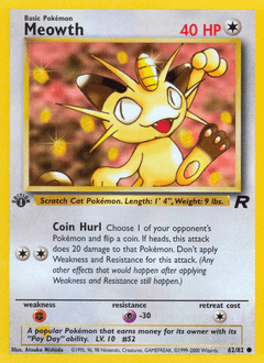 Meowth 62/82 — Team Rocket