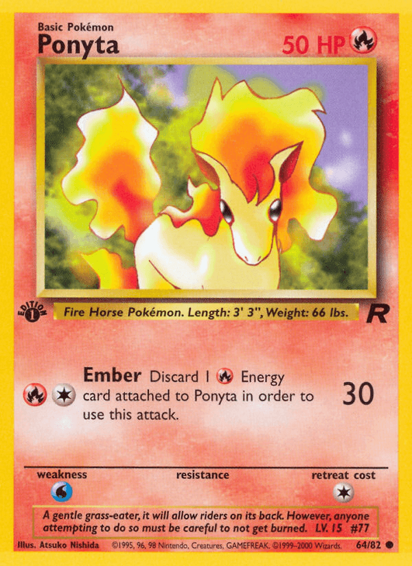 Carta Ponyta 64/82 do set Team Rocket — Pokémon TCG | Bynx