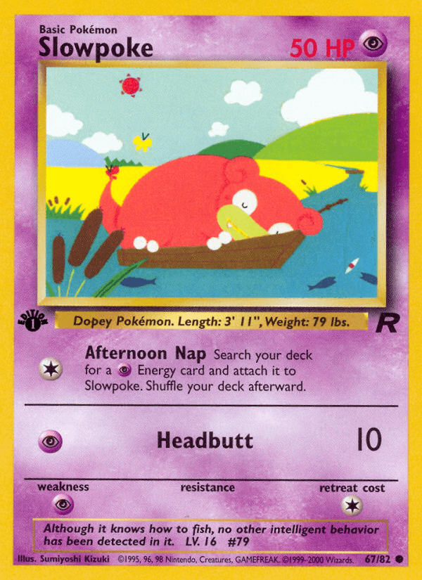 Carta Slowpoke 67/82 do set Team Rocket — Pokémon TCG | Bynx