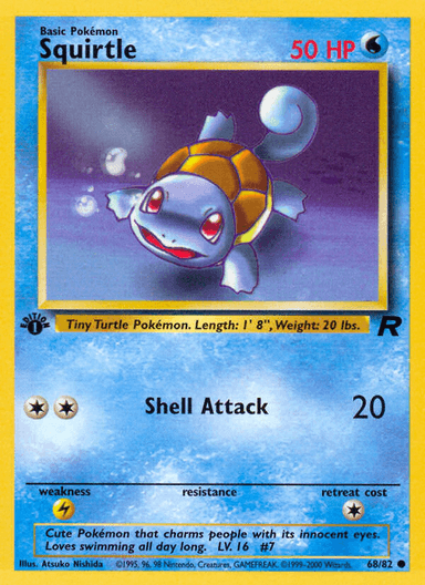 Carta Squirtle 68/82 do set Team Rocket — Pokémon TCG | Bynx