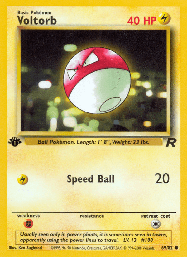 Carta Voltorb 69/82 do set Team Rocket — Pokémon TCG | Bynx