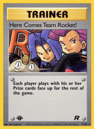 Carta Here Comes Team Rocket! 71/82 do set Team Rocket — Pokémon TCG | Bynx