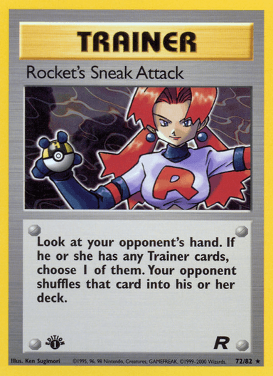 Carta Rocket's Sneak Attack 72/82 do set Team Rocket — Pokémon TCG | Bynx