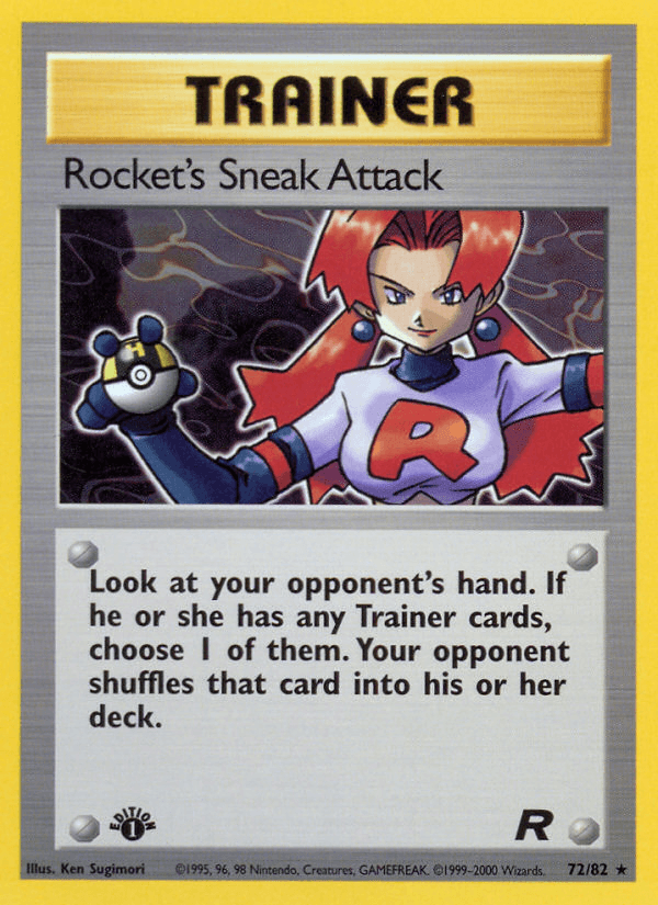 Carta Rocket's Sneak Attack 72/82 do set Team Rocket — Pokémon TCG | Bynx