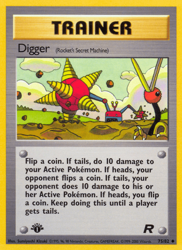 Carta Digger 75/82 do set Team Rocket — Pokémon TCG | Bynx