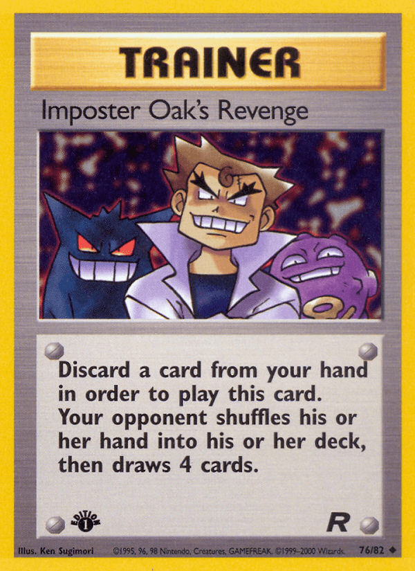 Carta Imposter Oak's Revenge 76/82 do set Team Rocket — Pokémon TCG | Bynx