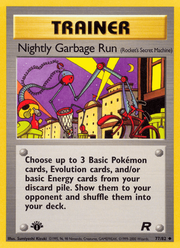 Carta Nightly Garbage Run 77/82 do set Team Rocket — Pokémon TCG | Bynx