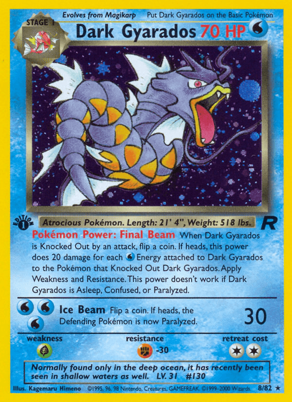 Carta Dark Gyarados 8/82 do set Team Rocket — Pokémon TCG | Bynx