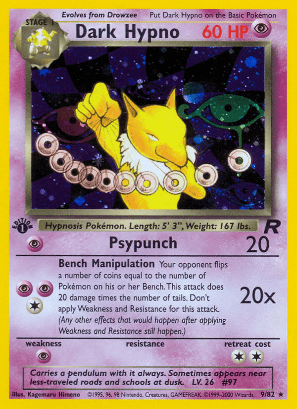 Carta Dark Hypno 9/82 do set Team Rocket — Pokémon TCG | Bynx