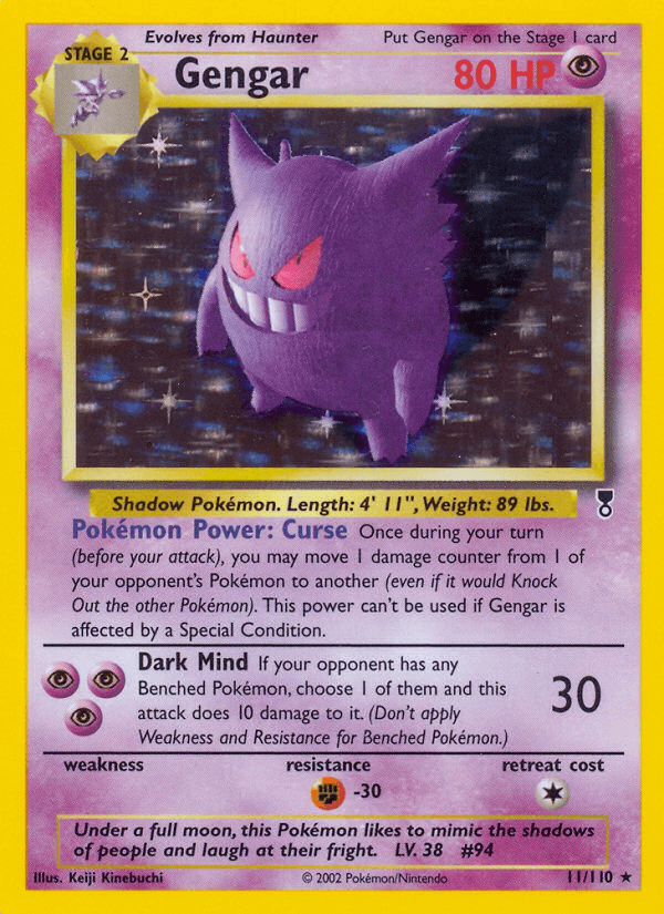 Carta Gengar 11/110 do set Legendary Collection — Pokémon TCG | Bynx
