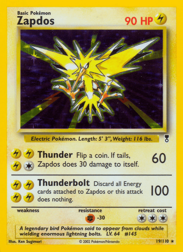 Carta Zapdos 19/110 do set Legendary Collection — Pokémon TCG | Bynx