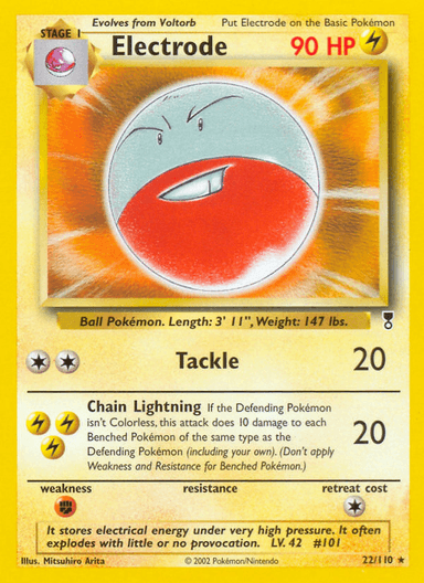 Carta Electrode 22/110 do set Legendary Collection — Pokémon TCG | Bynx