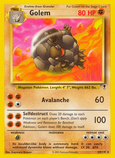 Carta Golem 24/110 do set Legendary Collection — Pokémon TCG | Bynx