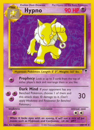 Carta Hypno 25/110 do set Legendary Collection — Pokémon TCG | Bynx