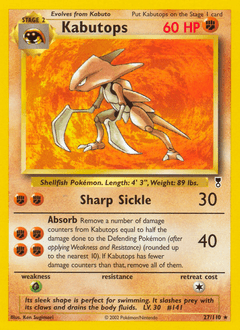 Kabutops 27/110 — Legendary Collection