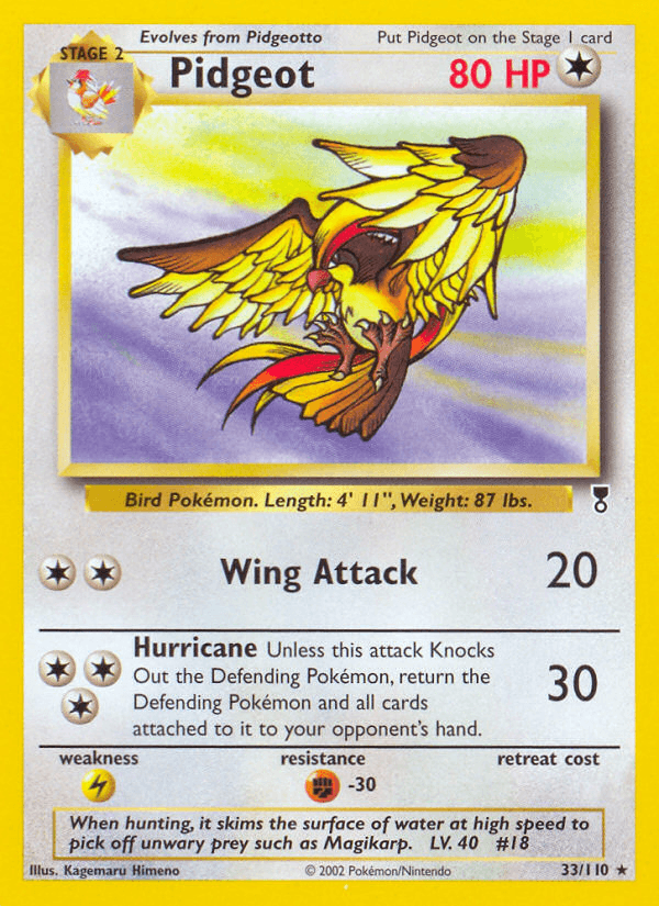 Carta Pidgeot 33/110 do set Legendary Collection — Pokémon TCG | Bynx