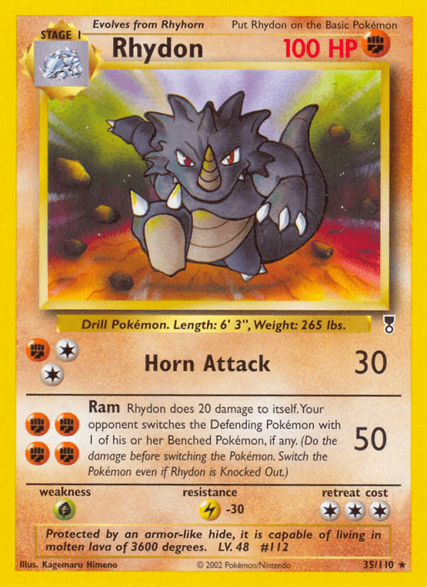 Carta Rhydon 35/110 do set Legendary Collection — Pokémon TCG | Bynx