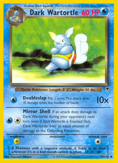 Carta Dark Wartortle 39/110 do set Legendary Collection — Pokémon TCG | Bynx