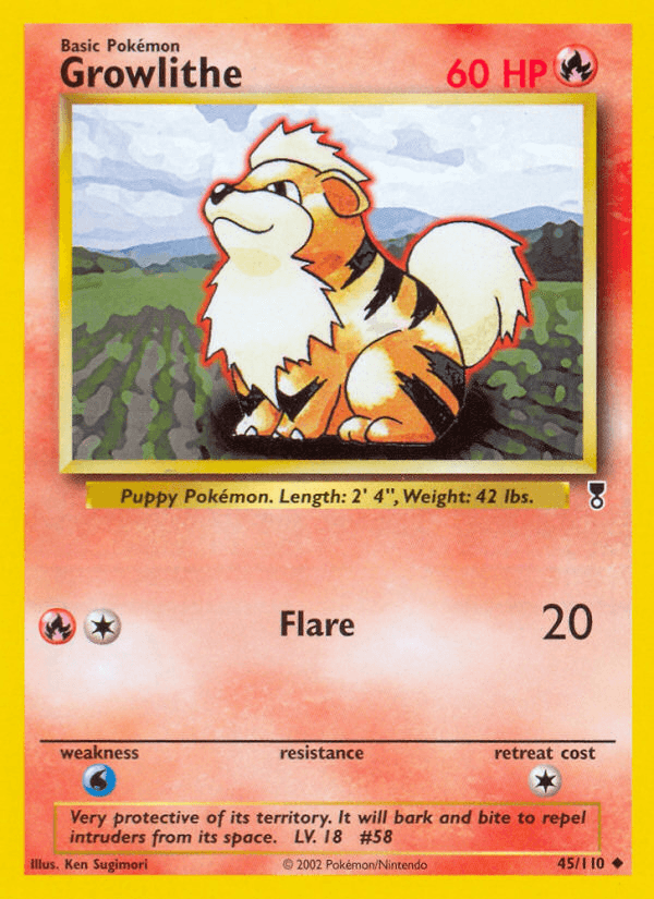 Carta Growlithe 45/110 do set Legendary Collection — Pokémon TCG | Bynx