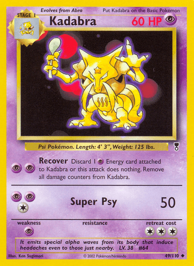 Carta Kadabra 49/110 do set Legendary Collection — Pokémon TCG | Bynx