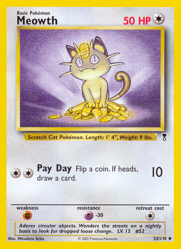 Carta Meowth 53/110 do set Legendary Collection — Pokémon TCG | Bynx