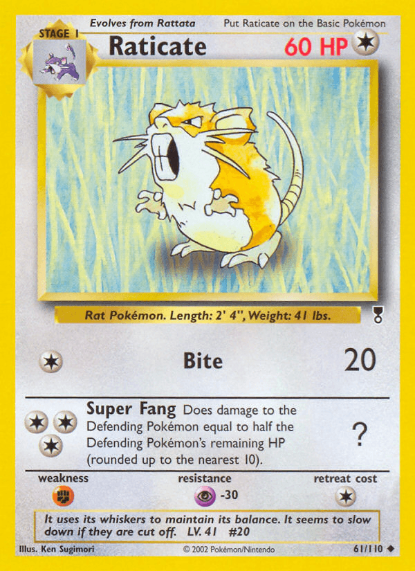 Carta Raticate 61/110 do set Legendary Collection — Pokémon TCG | Bynx