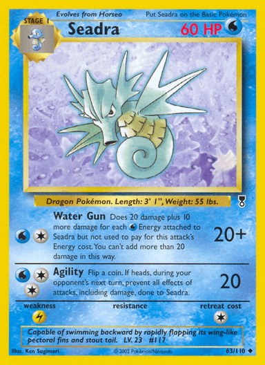 Carta Seadra 63/110 do set Legendary Collection — Pokémon TCG | Bynx
