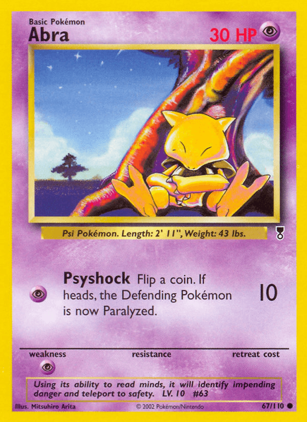Carta Abra 67/110 do set Legendary Collection — Pokémon TCG | Bynx