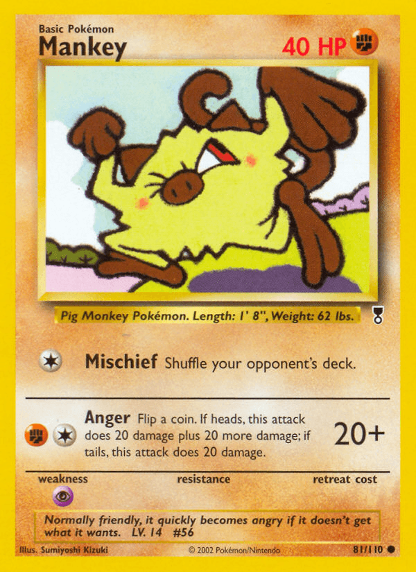 Carta Mankey 81/110 do set Legendary Collection — Pokémon TCG | Bynx