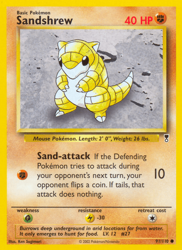 Carta Sandshrew 91/110 do set Legendary Collection — Pokémon TCG | Bynx