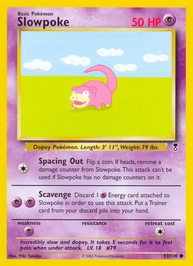 Carta Slowpoke 93/110 do set Legendary Collection — Pokémon TCG | Bynx