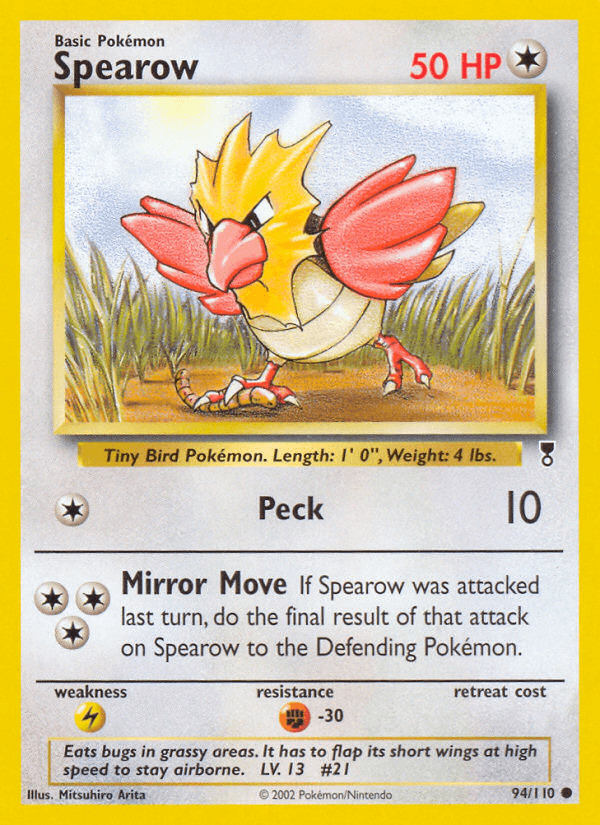 Carta Spearow 94/110 do set Legendary Collection — Pokémon TCG | Bynx