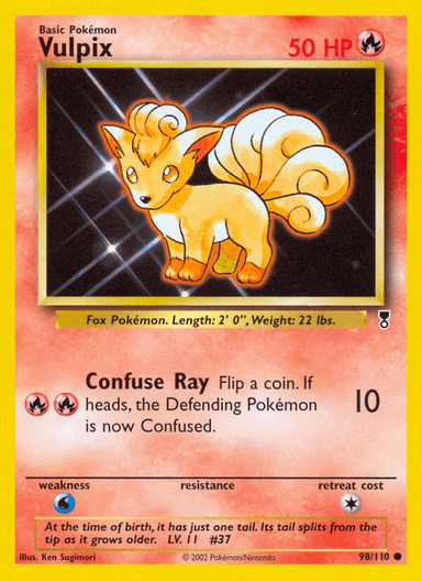 Carta Vulpix 98/110 do set Legendary Collection — Pokémon TCG | Bynx