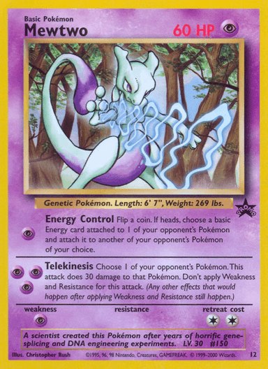 Carta Mewtwo 12/53 do set Wizards Black Star Promos — Pokémon TCG | Bynx