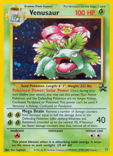 Carta Venusaur 13/53 do set Wizards Black Star Promos — Pokémon TCG | Bynx