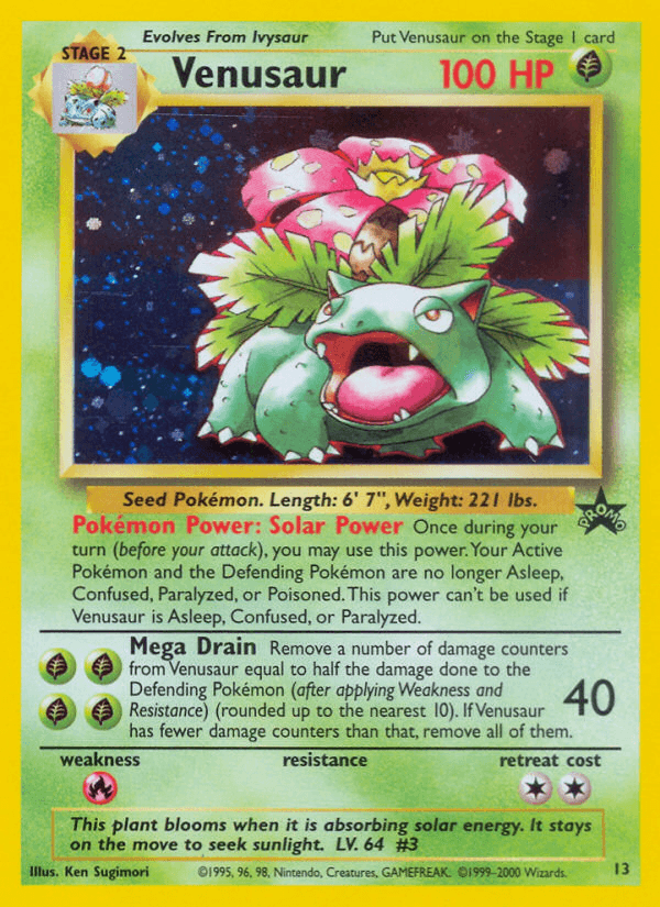 Carta Venusaur 13/53 do set Wizards Black Star Promos — Pokémon TCG | Bynx