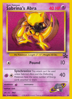 Sabrina's Abra 19/53 — Wizards Black Star Promos