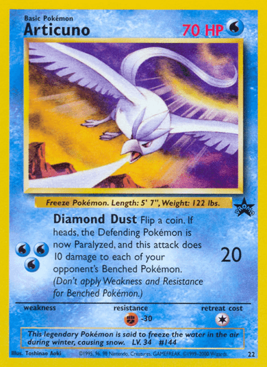 Carta Articuno 22/53 do set Wizards Black Star Promos — Pokémon TCG | Bynx